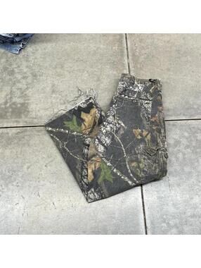 vintage mossy oak realtree relaxed baggy fit cargo pants size 34 x 30